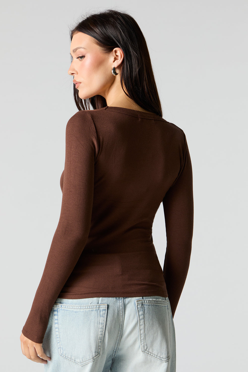 Ribbed Scoop Neck Long Sleeve Top Ribbed Scoop Neck Long Sleeve Top 11