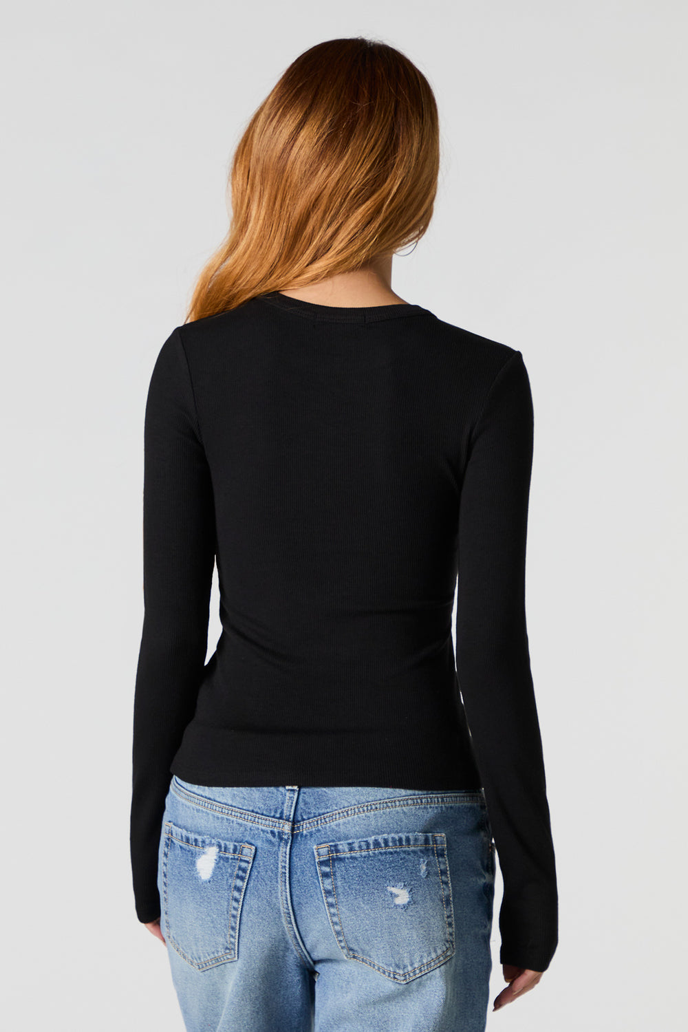 Ribbed Crewneck Long Sleeve Top Ribbed Crewneck Long Sleeve Top 5