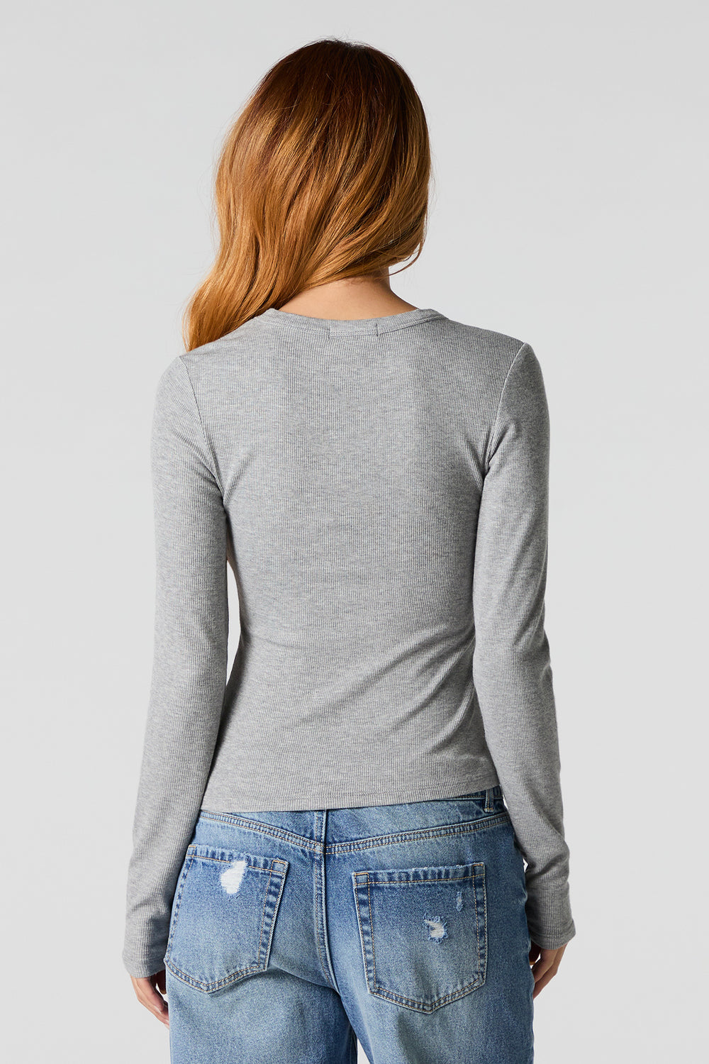 Ribbed Crewneck Long Sleeve Top Ribbed Crewneck Long Sleeve Top 8