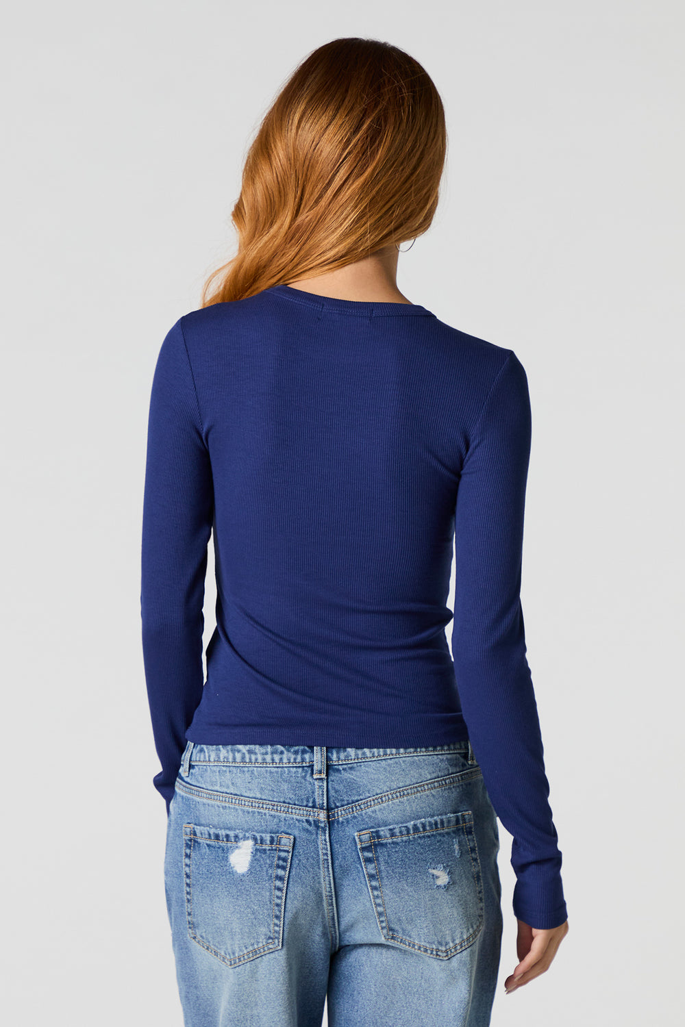 Ribbed Crewneck Long Sleeve Top Ribbed Crewneck Long Sleeve Top 2