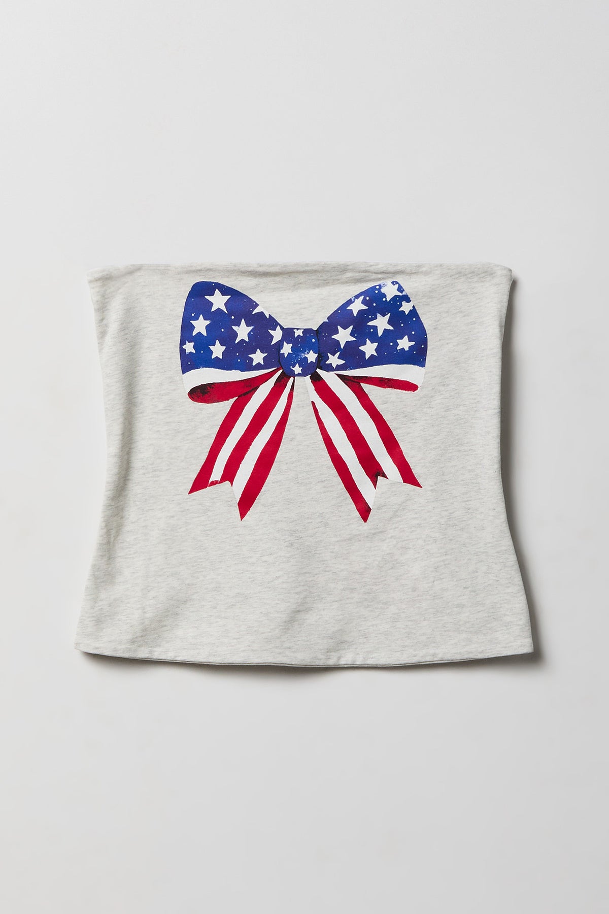 Alt View 5. USA Graphic Tube Top - Heather Grey