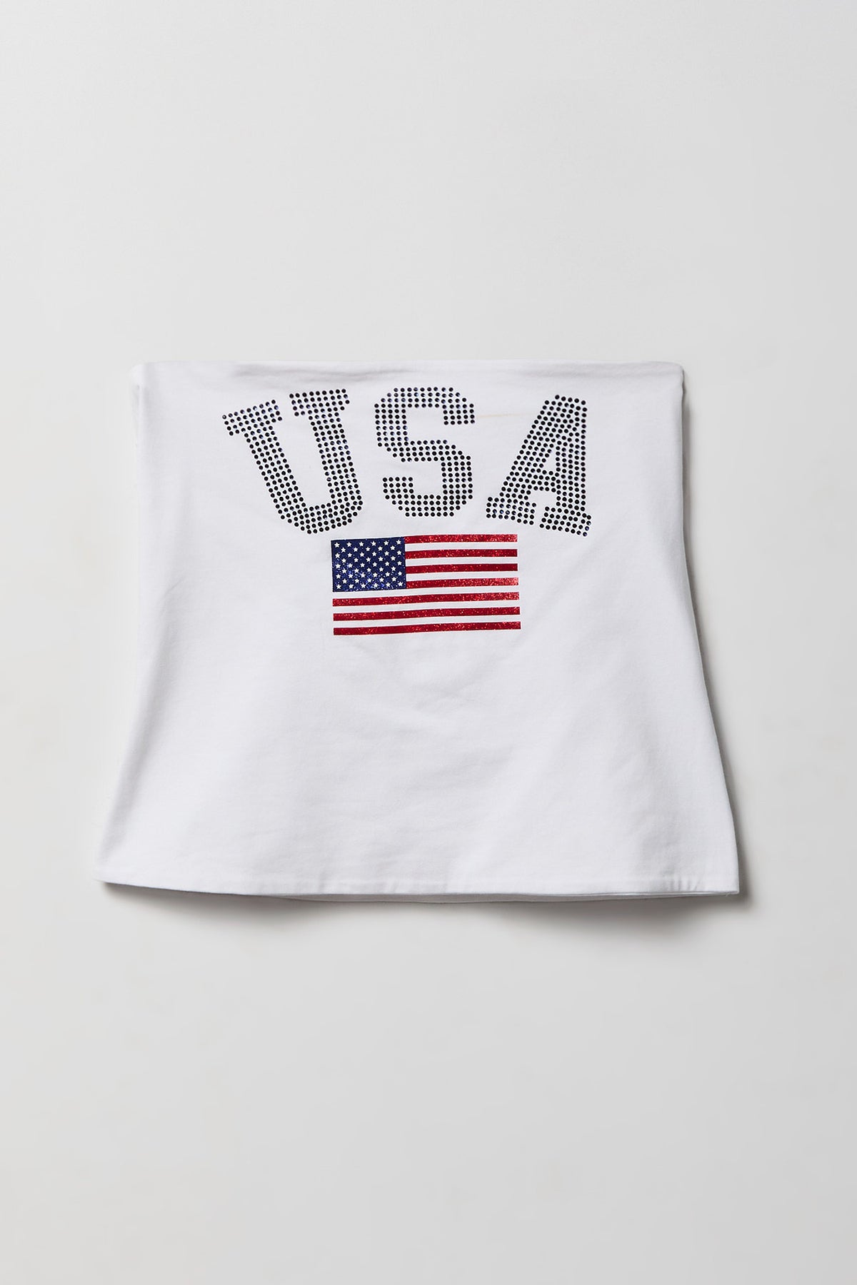 Alt View 6. USA Graphic Tube Top - White