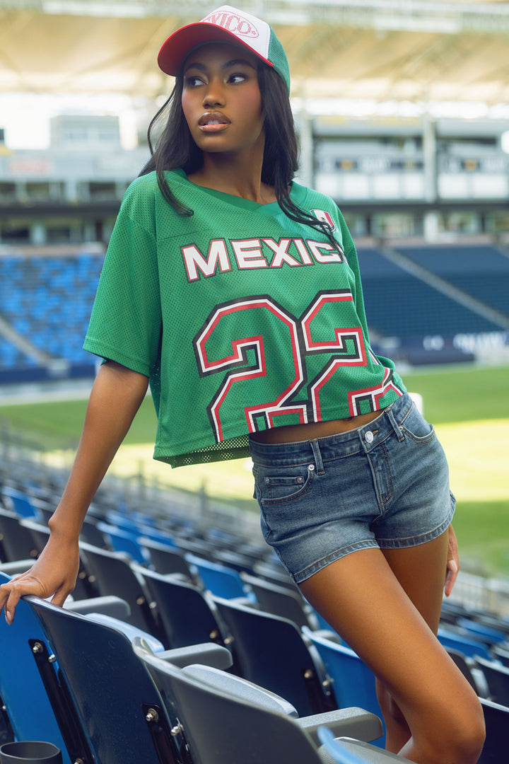 Mexico Mesh Cropped Soccer Jersey