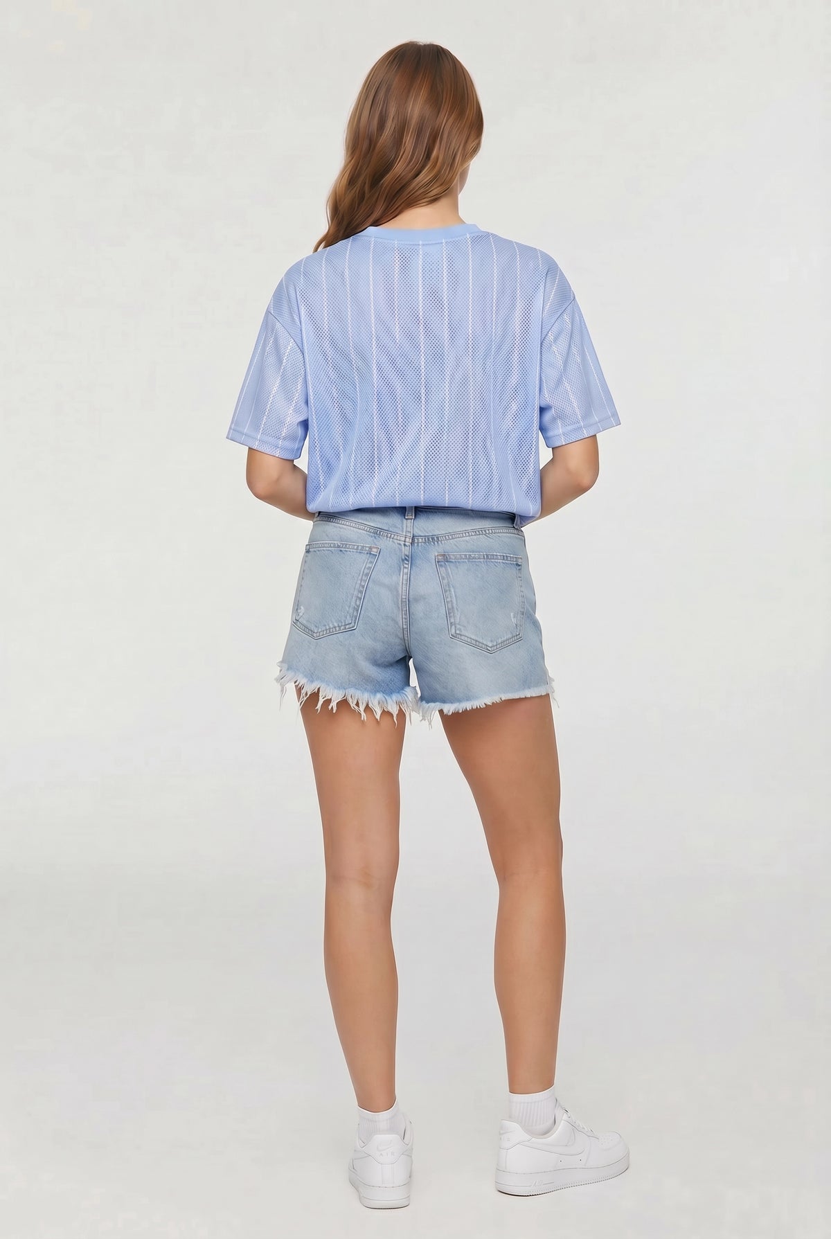 Alt View 3. USA Graphic Mesh Jersey - Blue