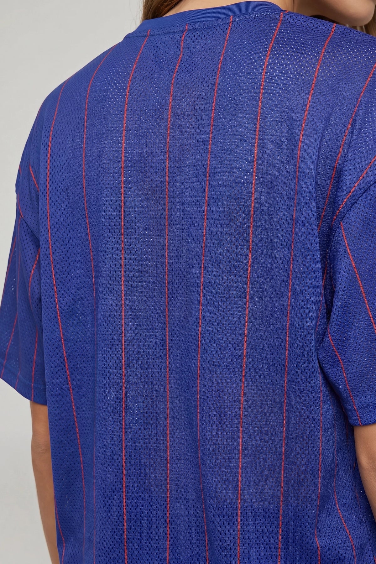 Alt View 2. USA Graphic Mesh Jersey - Navy