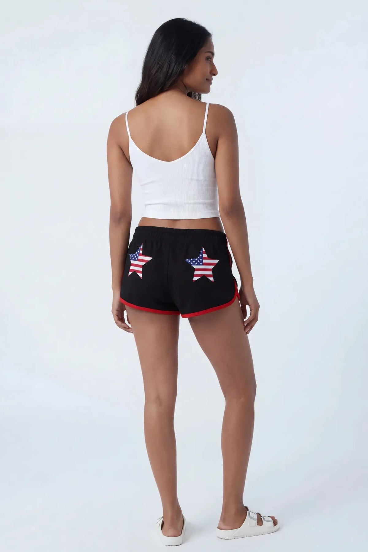 Alt View 4. USA Graphic Fleece Dolphin Short - Navy