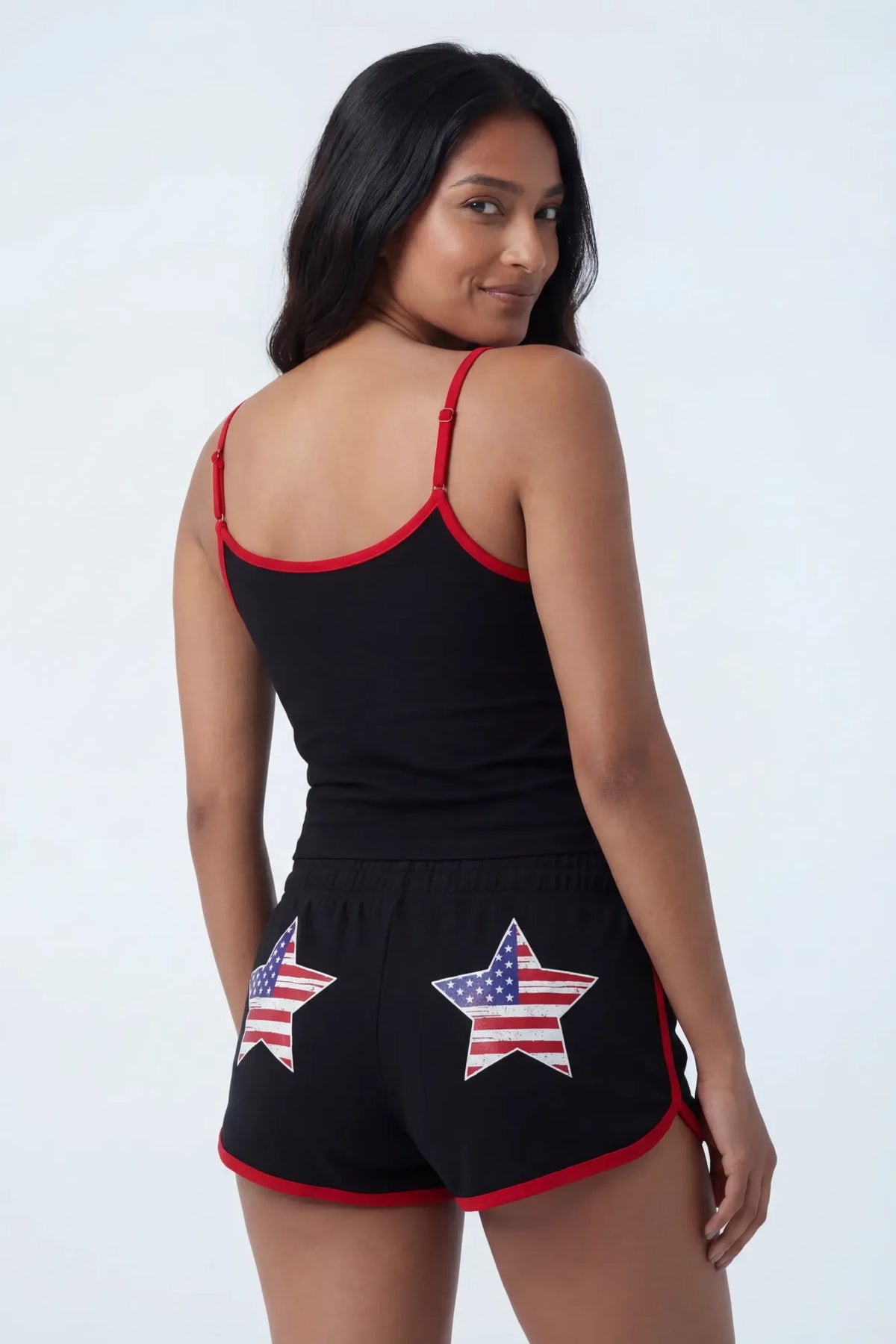 Alt View 3. USA Graphic Cami - Black