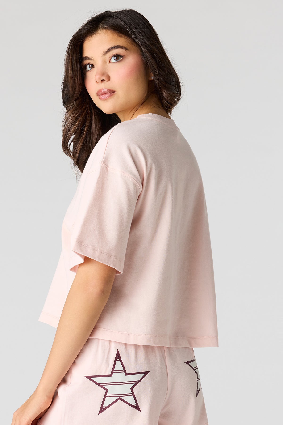 Alt View 2. Boxy T-Shirt - Pink
