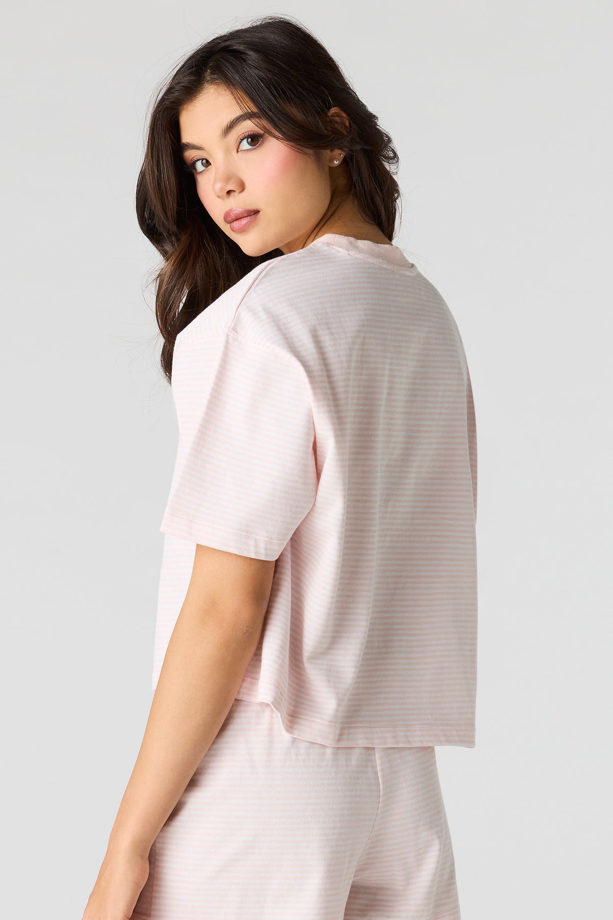 Alt View 2. Boxy T-Shirt - Light Pink
