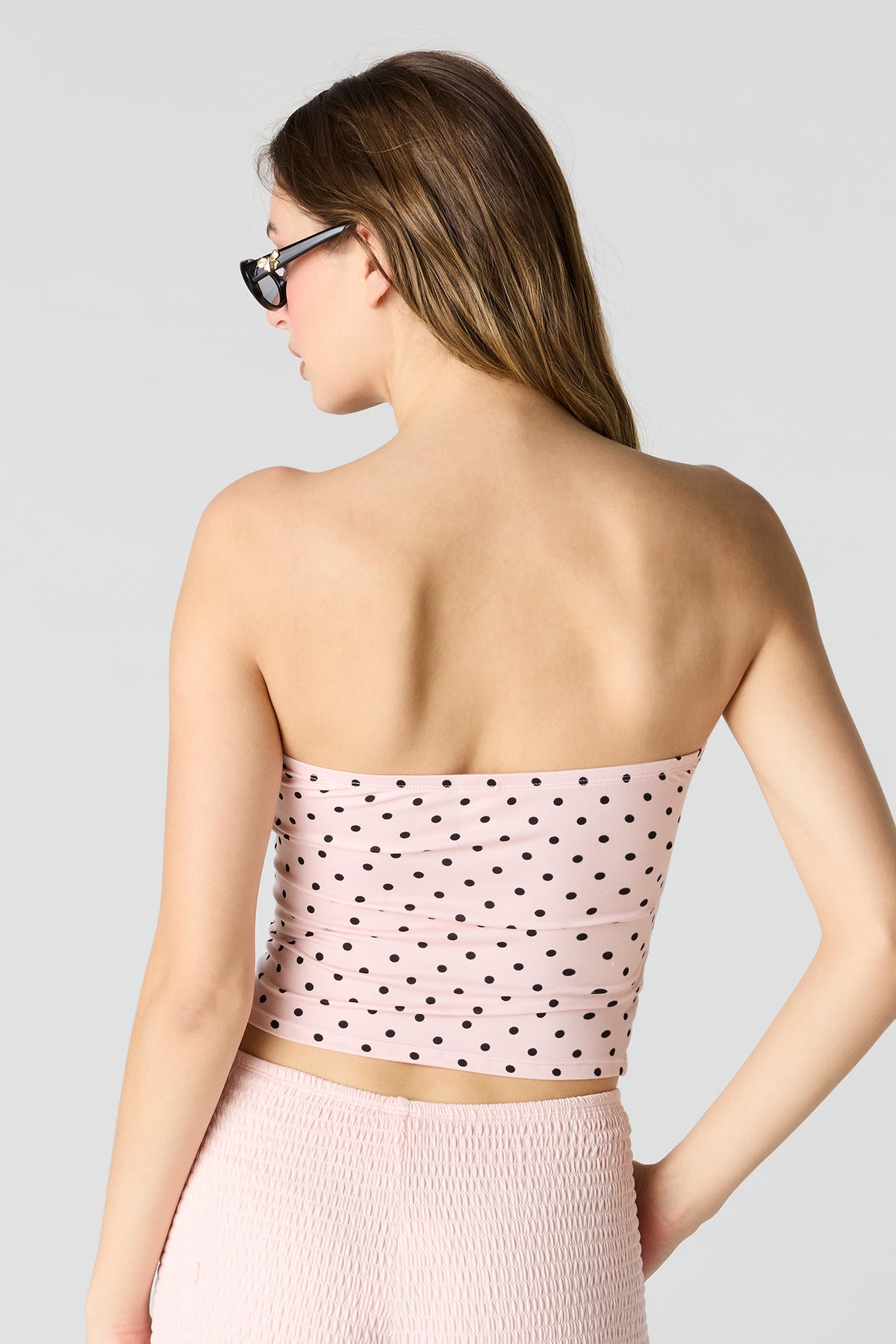 Alt View 2. Tube Top & Short Set - Light Pink