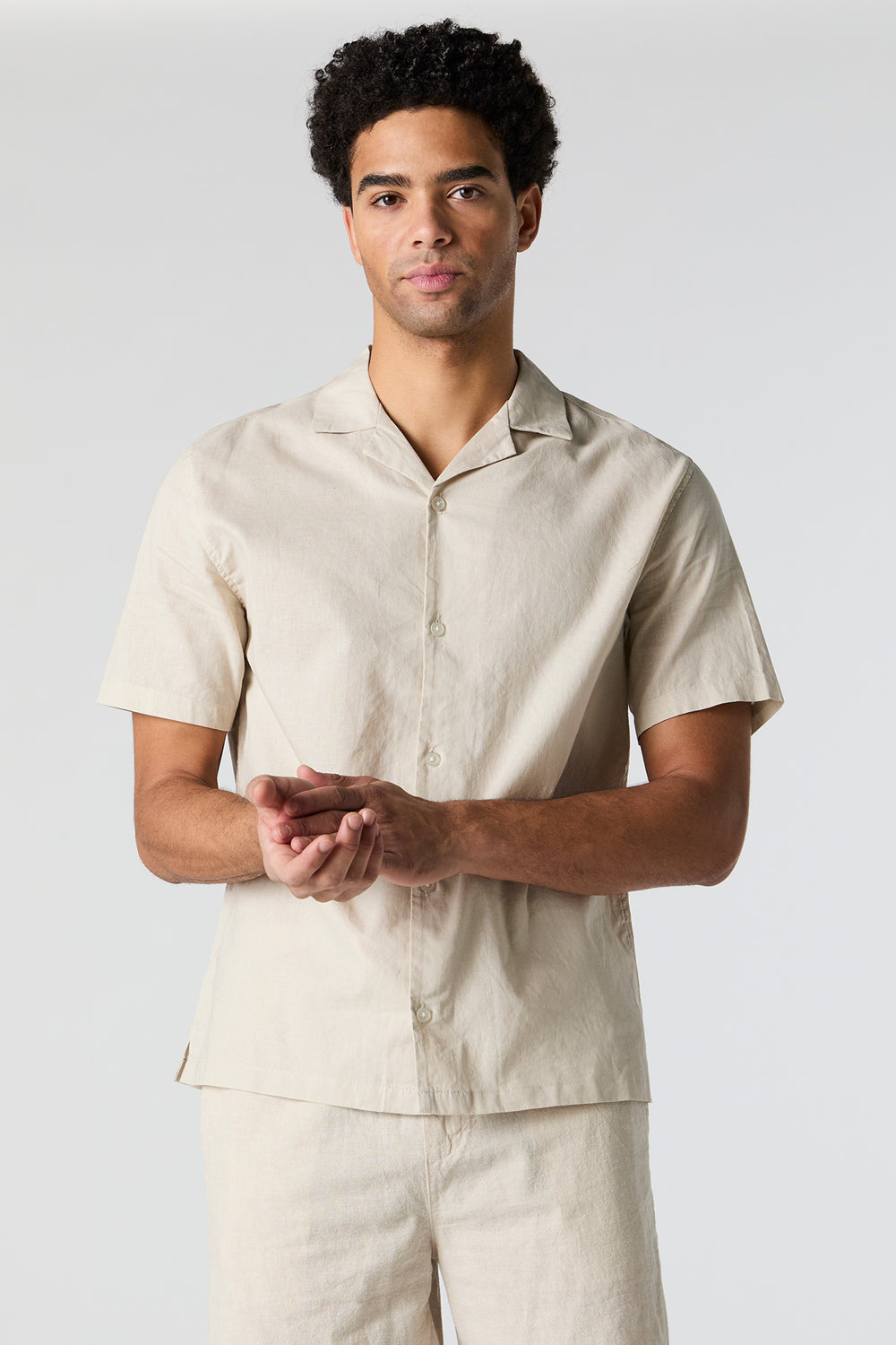 Collared Button-Up Short Sleeve Top Collared Button-Up Short Sleeve Top 1