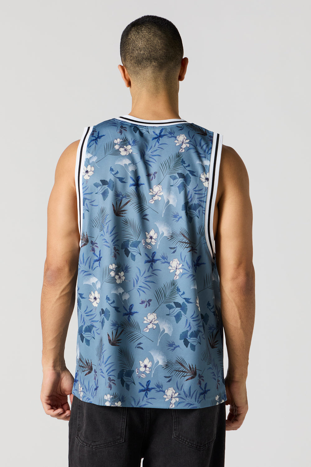 Floral Print Palm Springs Graphic Basketball Jersey Floral Print Palm Springs Graphic Basketball Jersey 4