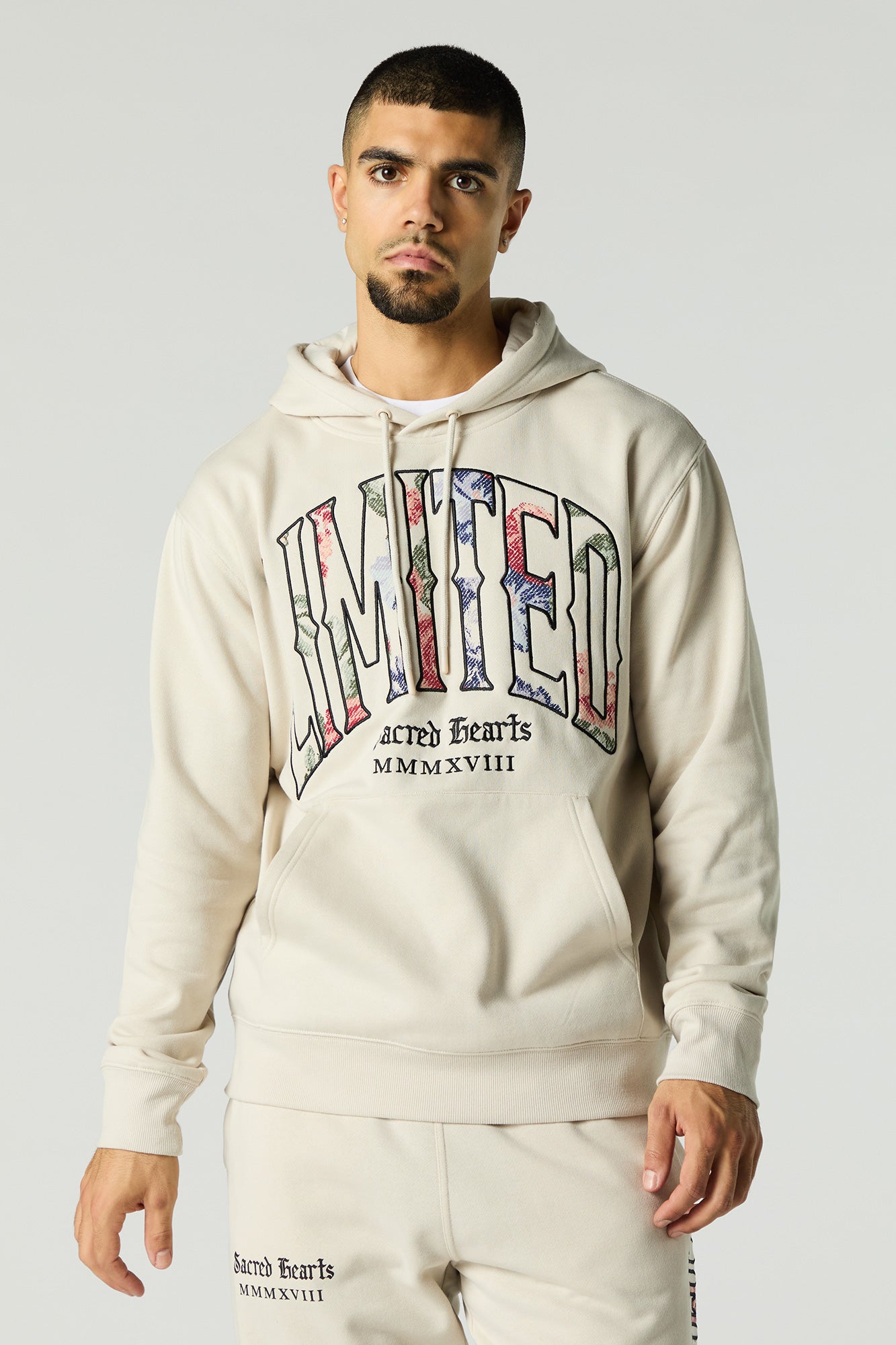 Limited Twill Embroidered Fleece Hoodie