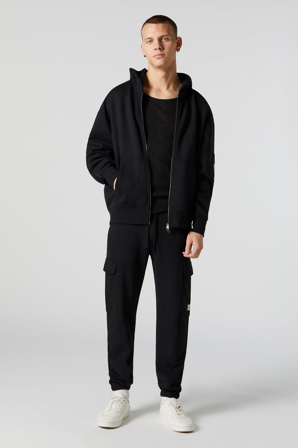 Solid Fleece Zip-Up Hoodie Solid Fleece Zip-Up Hoodie 7