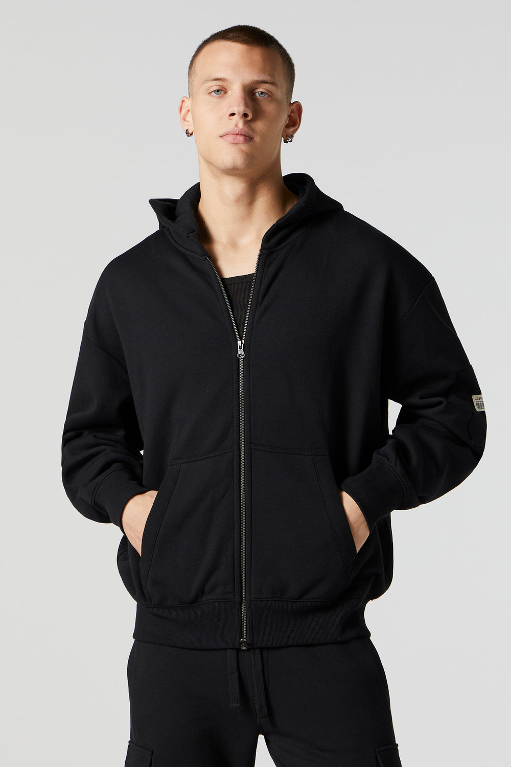 Solid Fleece Zip-Up Hoodie Solid Fleece Zip-Up Hoodie 5
