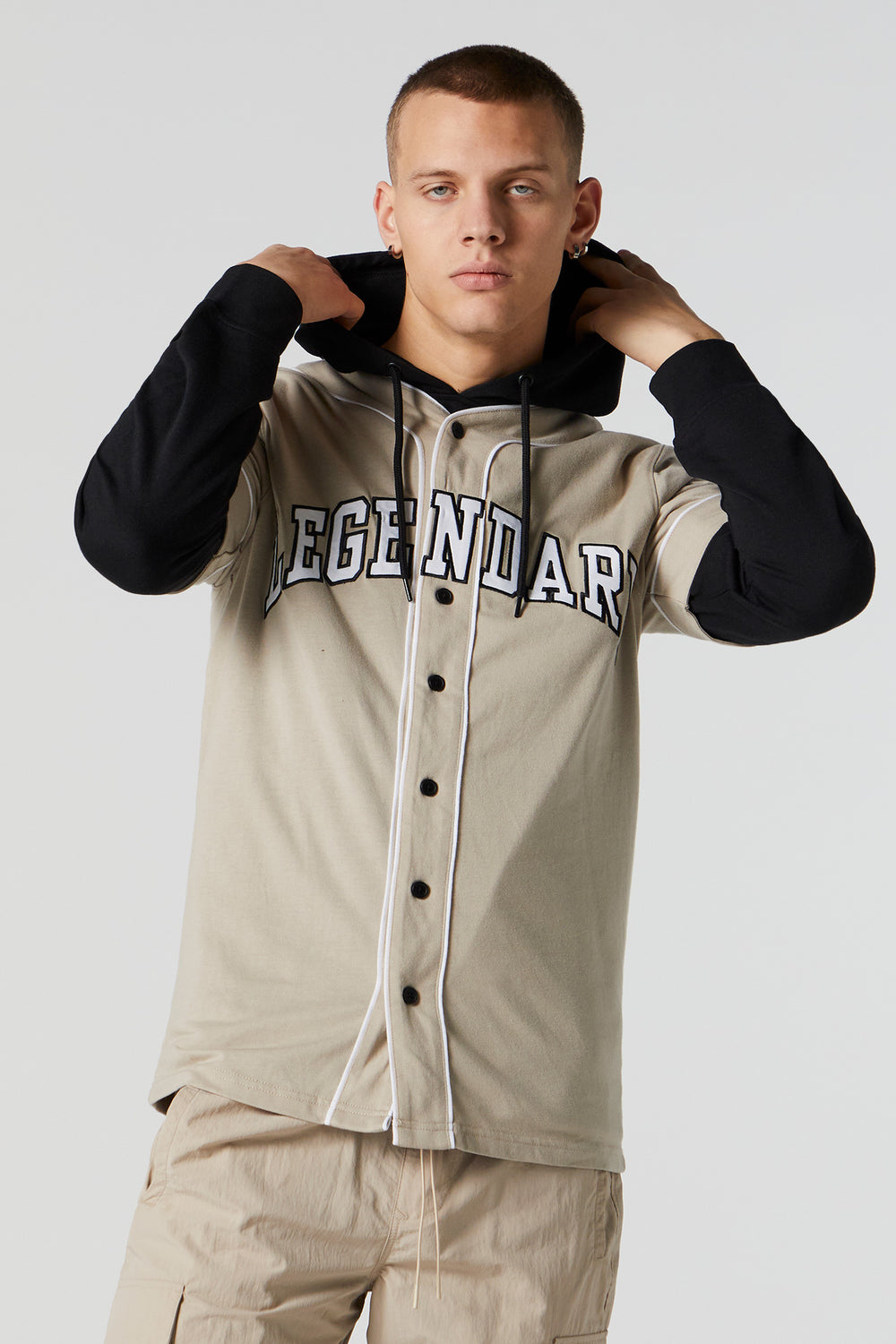 Legendary Graphic Baseball Jersey and Hoodie 2 Piece Set Legendary Graphic Baseball Jersey and Hoodie 2 Piece Set 1