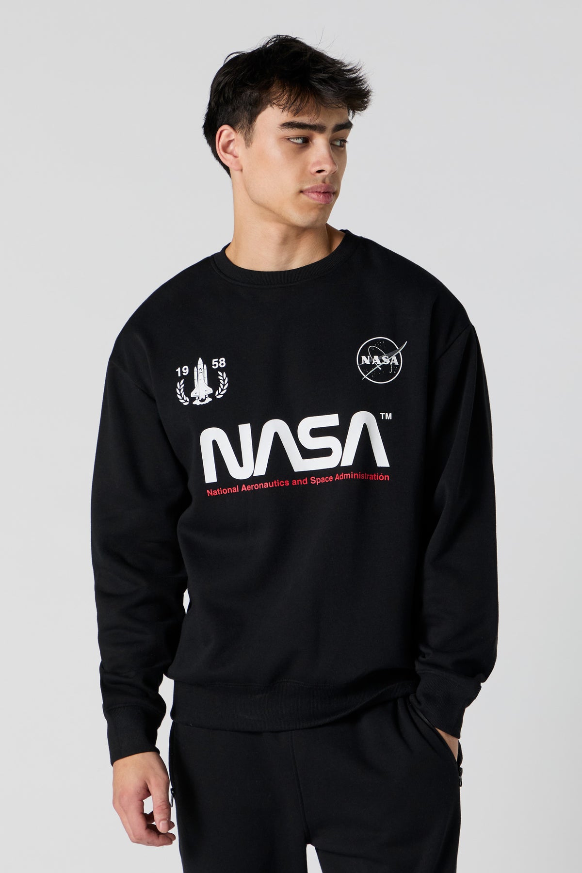 NASA Graphic Fleece Sweatshirt