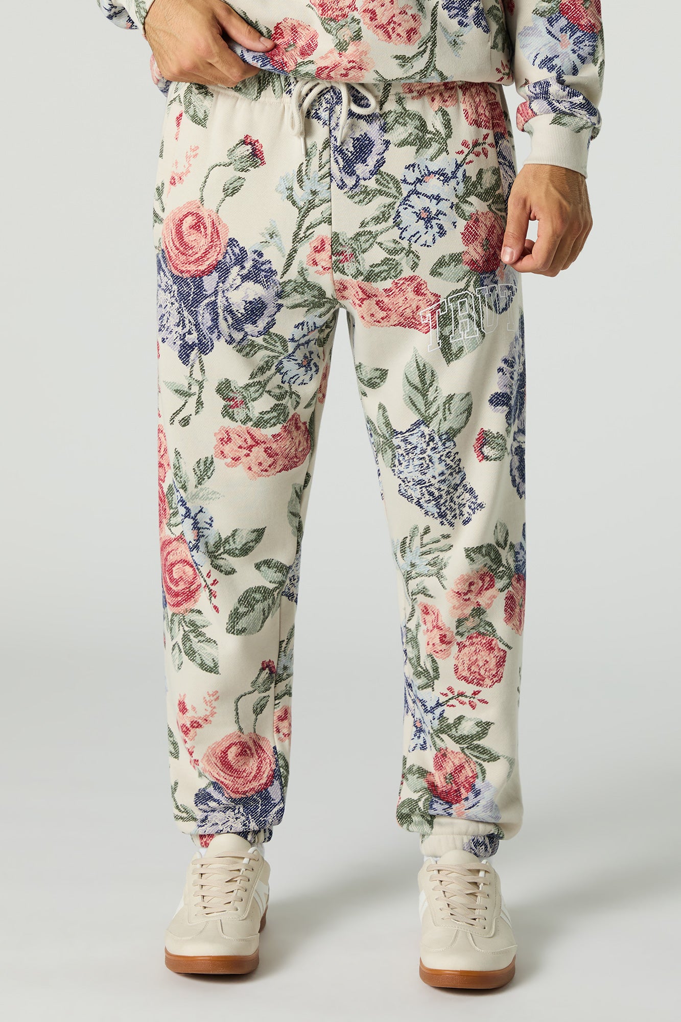 Floral Print Fleece Jogger