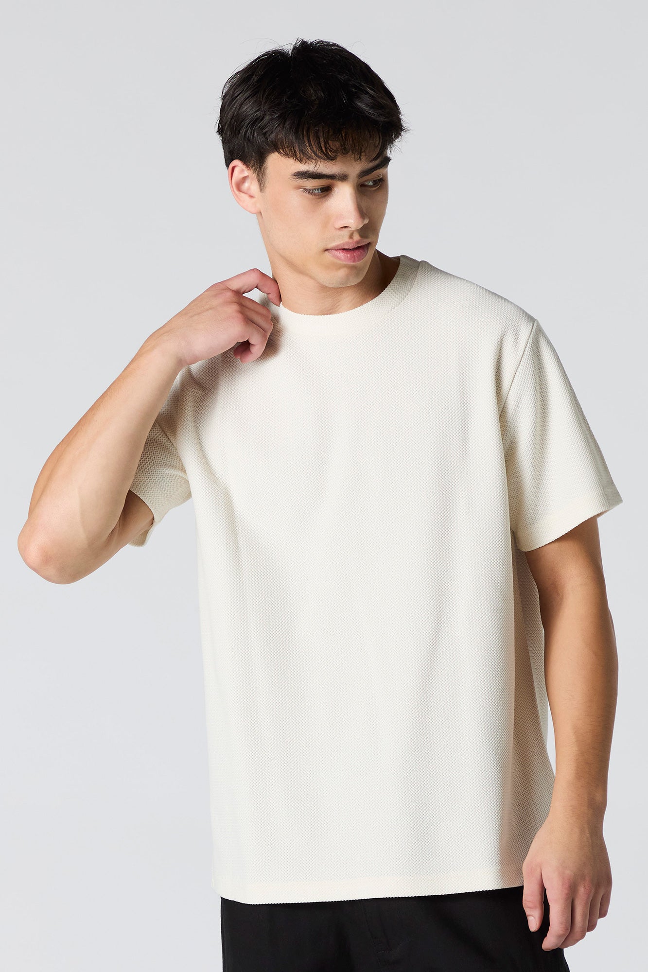 Textured Crewneck T-Shirt