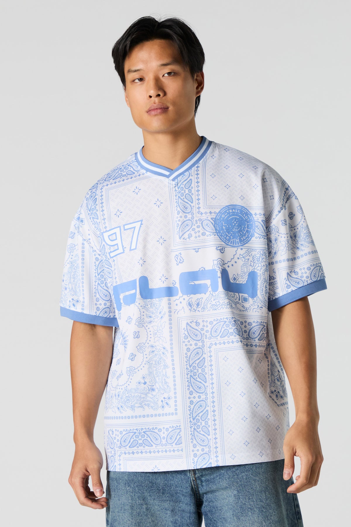 Bandana Print Soccer Jersey