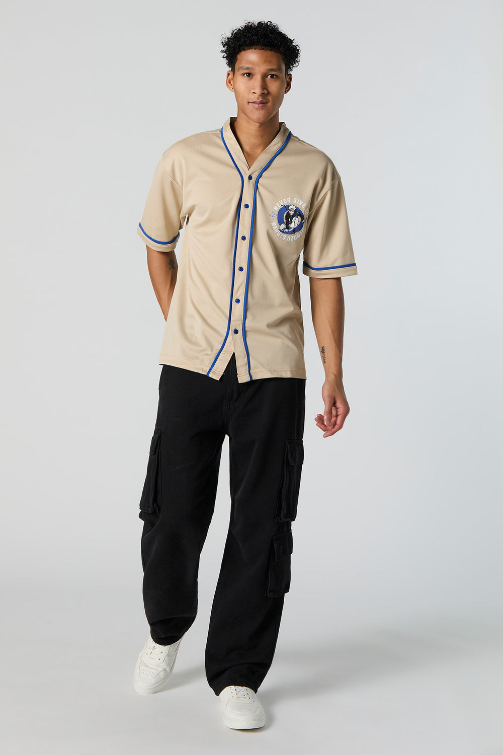 Naruto Graphic Button-Up Jersey Naruto Graphic Button-Up Jersey 3