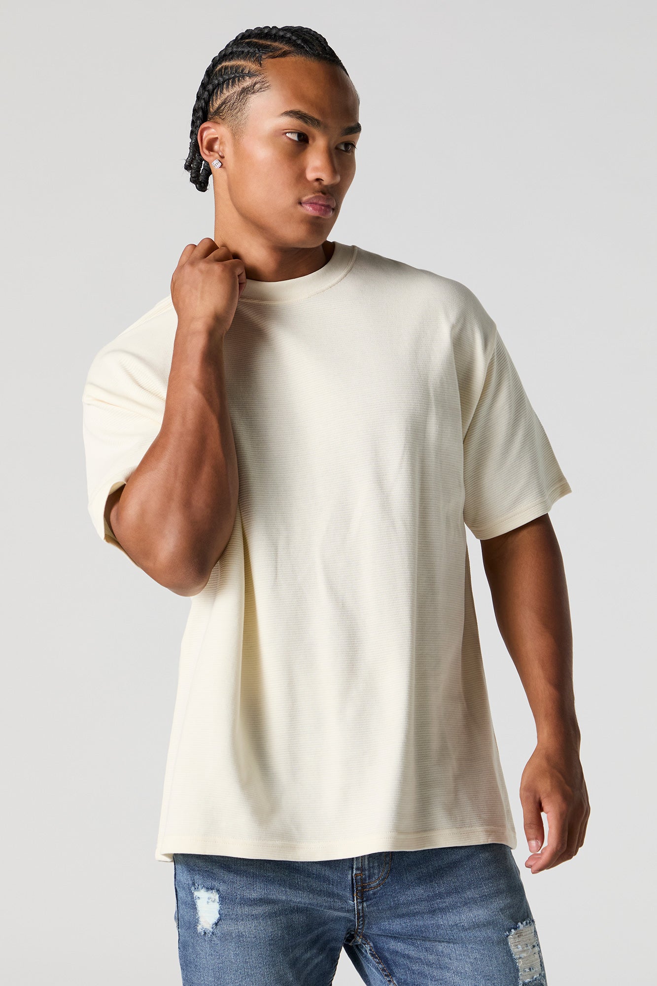 Solid Knit Relaxed T-Shirt