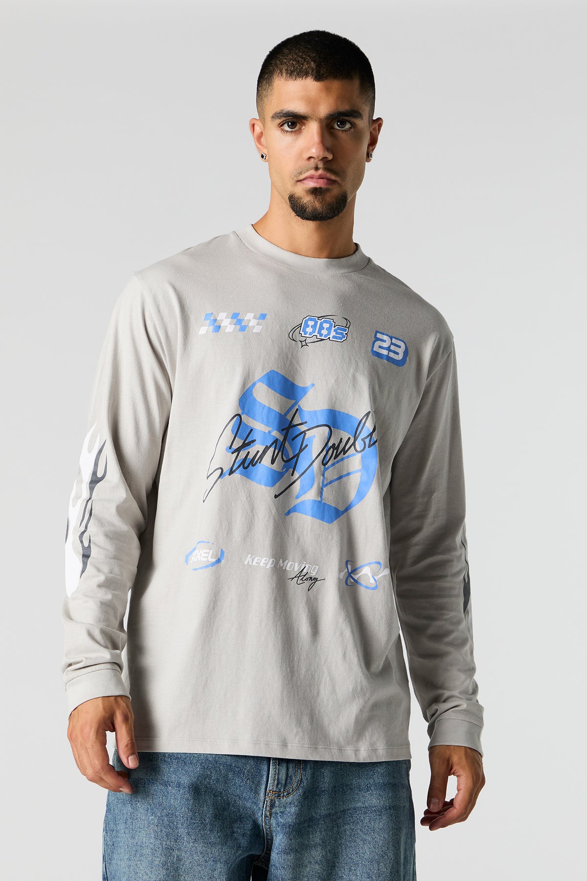 Stunt Double Graphic Long Sleeve Top