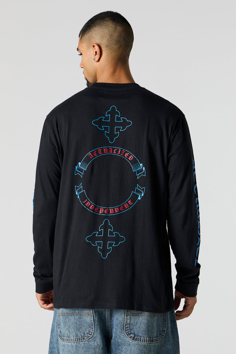 Actualized Independence Graphic Long Sleeve Top