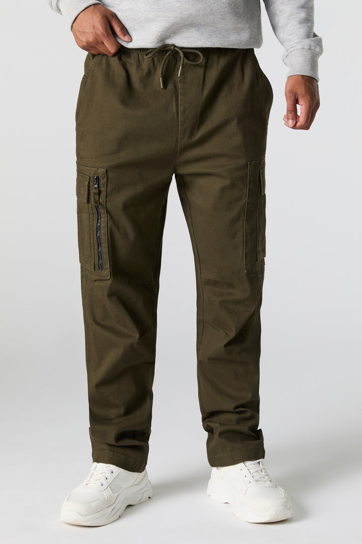 Zip Pocket Drawstring Cargo Pant