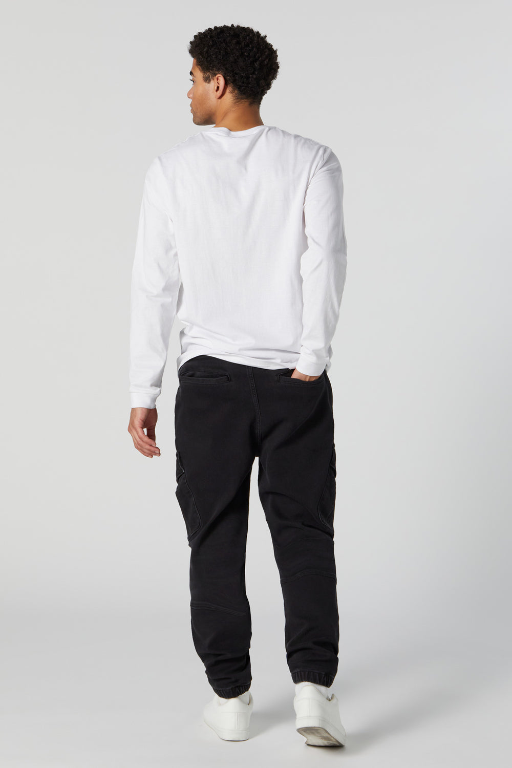 Black Wash Denim Cargo Jogger Black Wash Denim Cargo Jogger 3