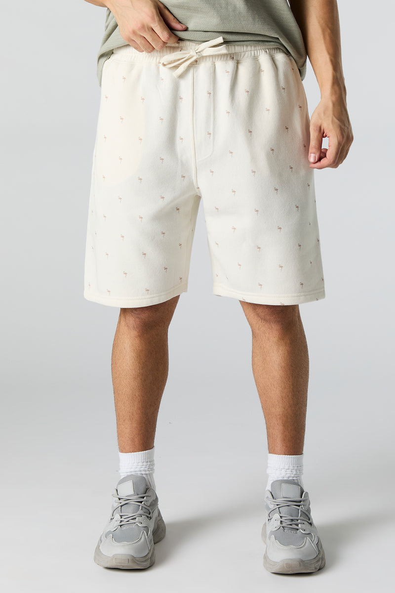 Summer Print Fleece Longline Short