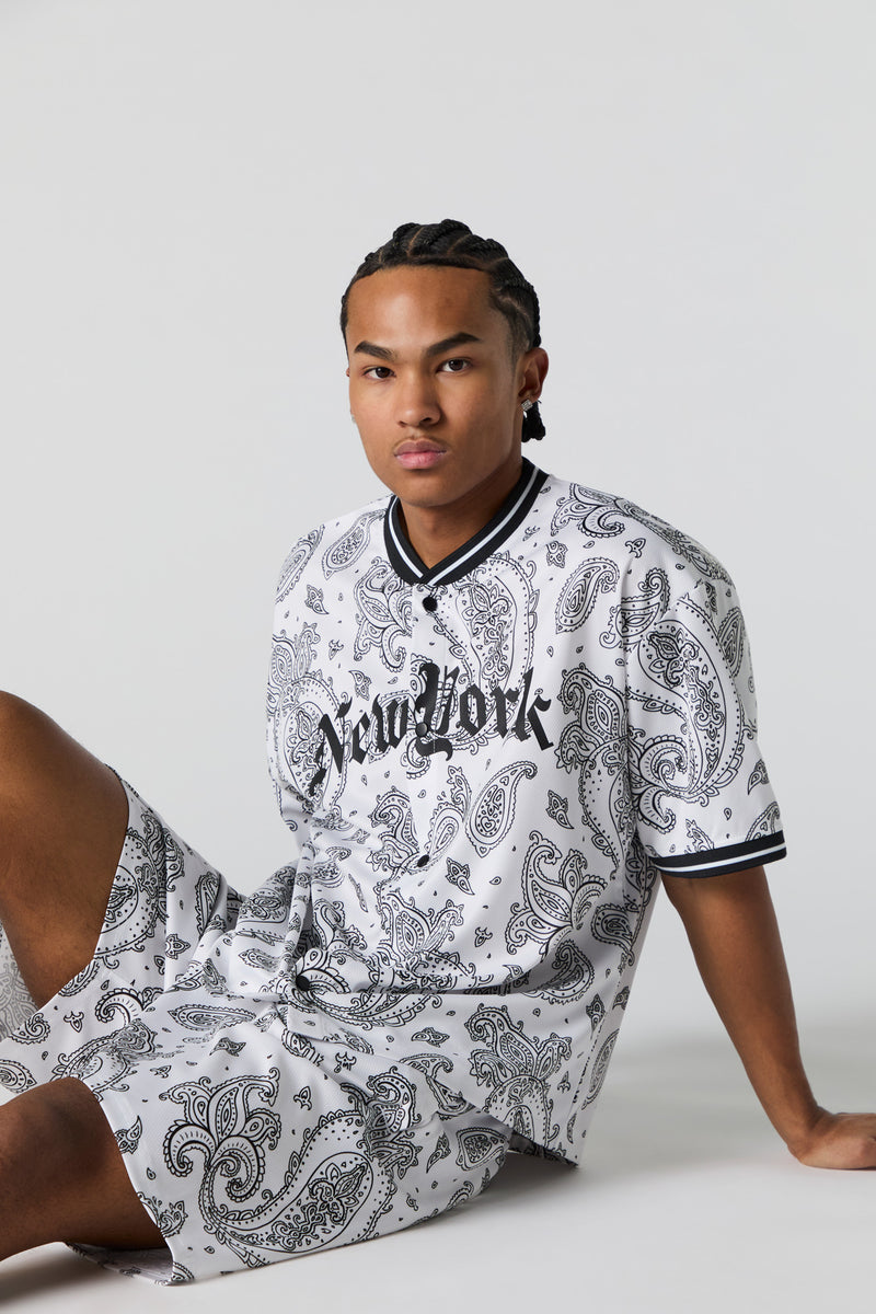 Printed Mesh Jersey