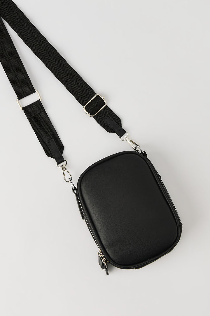 Faux Leather Mini Crossbody Bag