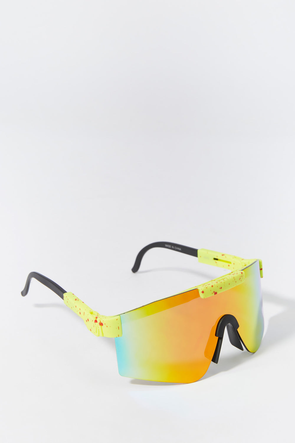 Paint Splatter Soft Touch Shield Sunglasses Paint Splatter Soft Touch Shield Sunglasses 4