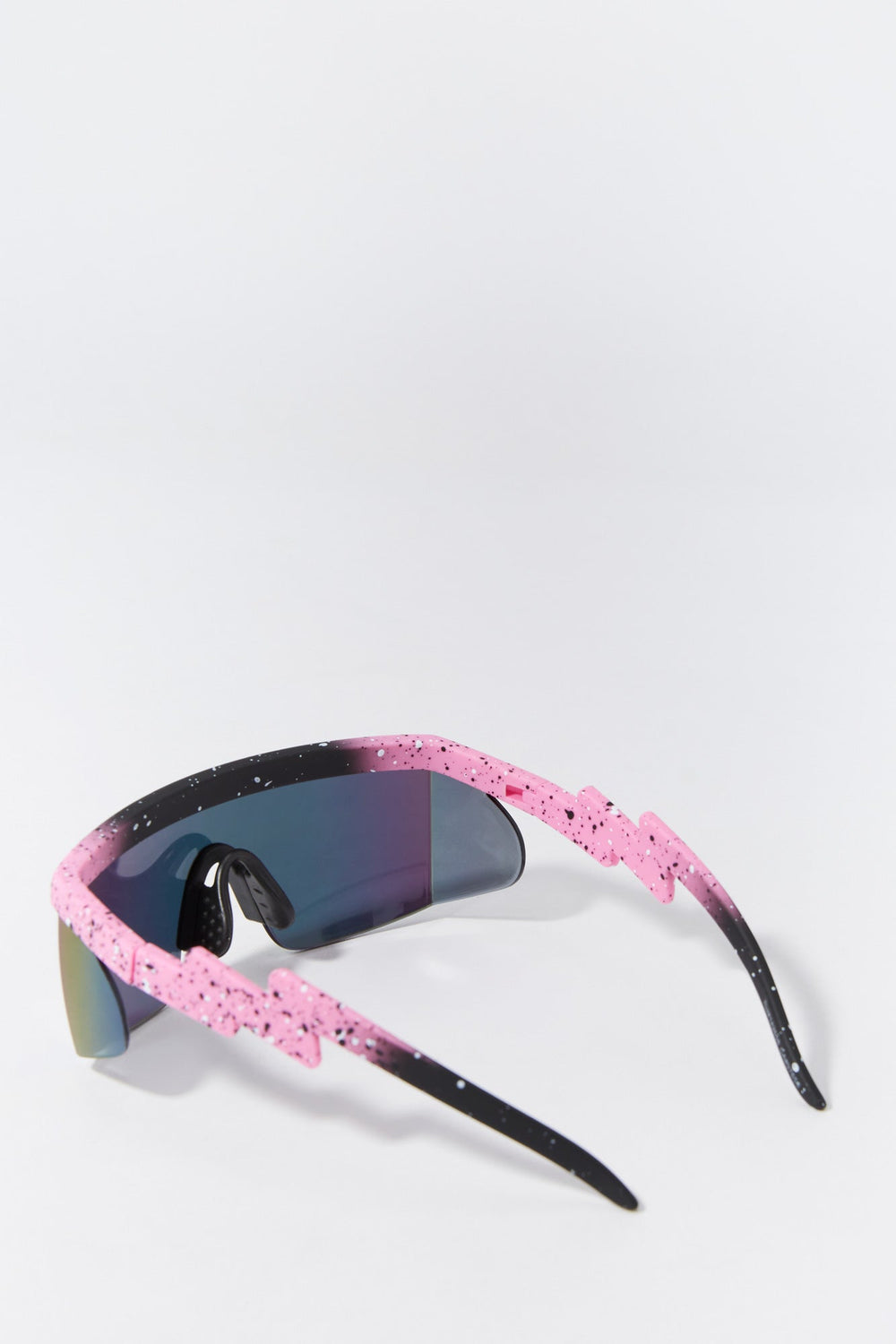 Pink Lightning Arm Soft Touch Shield Sunglasses Pink Lightning Arm Soft Touch Shield Sunglasses 2