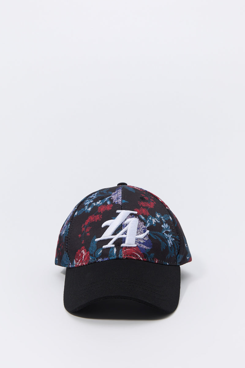 Floral LA Embroidered Baseball Hat