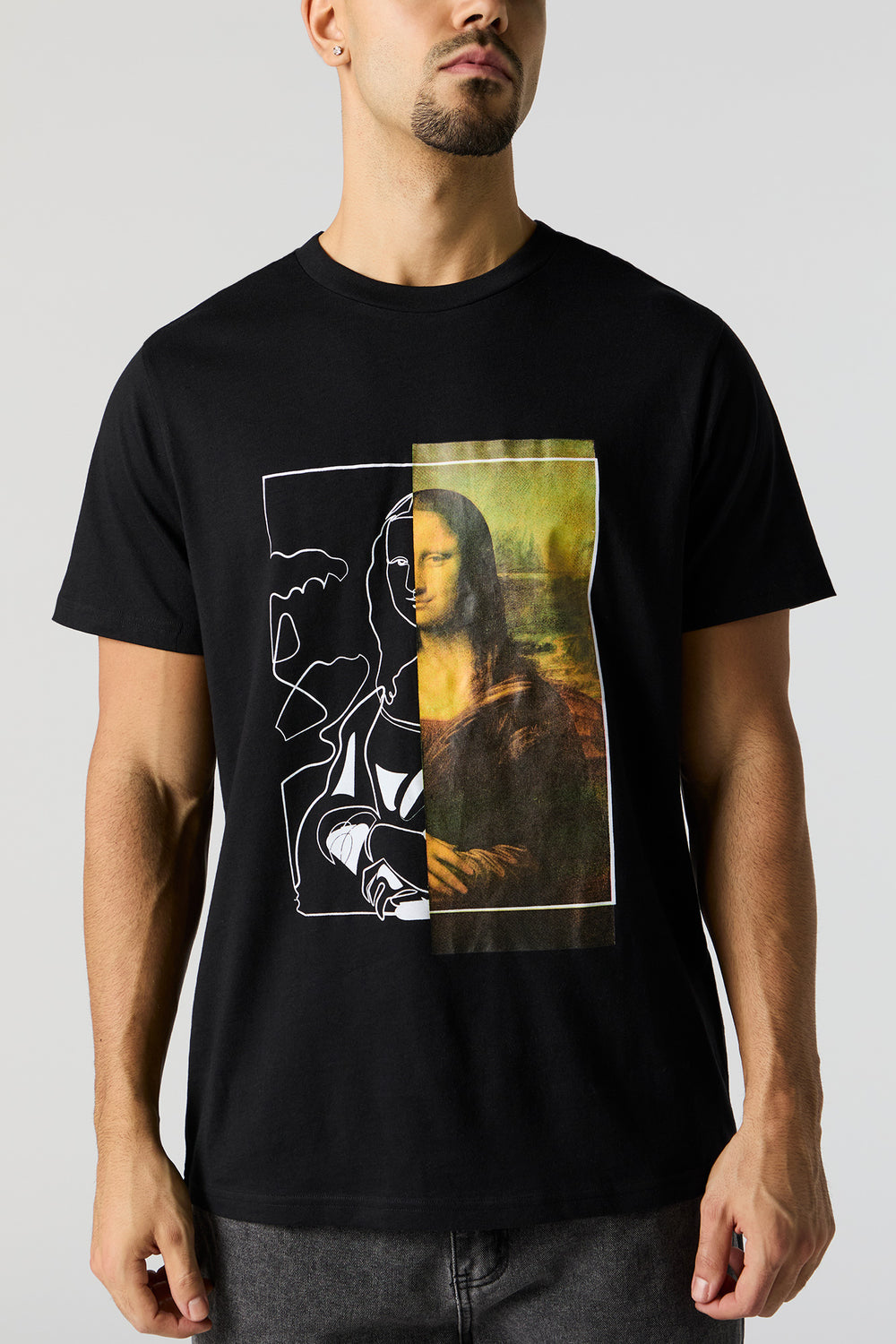 Split Mona Lisa Graphic T-Shirt Split Mona Lisa Graphic T-Shirt 1