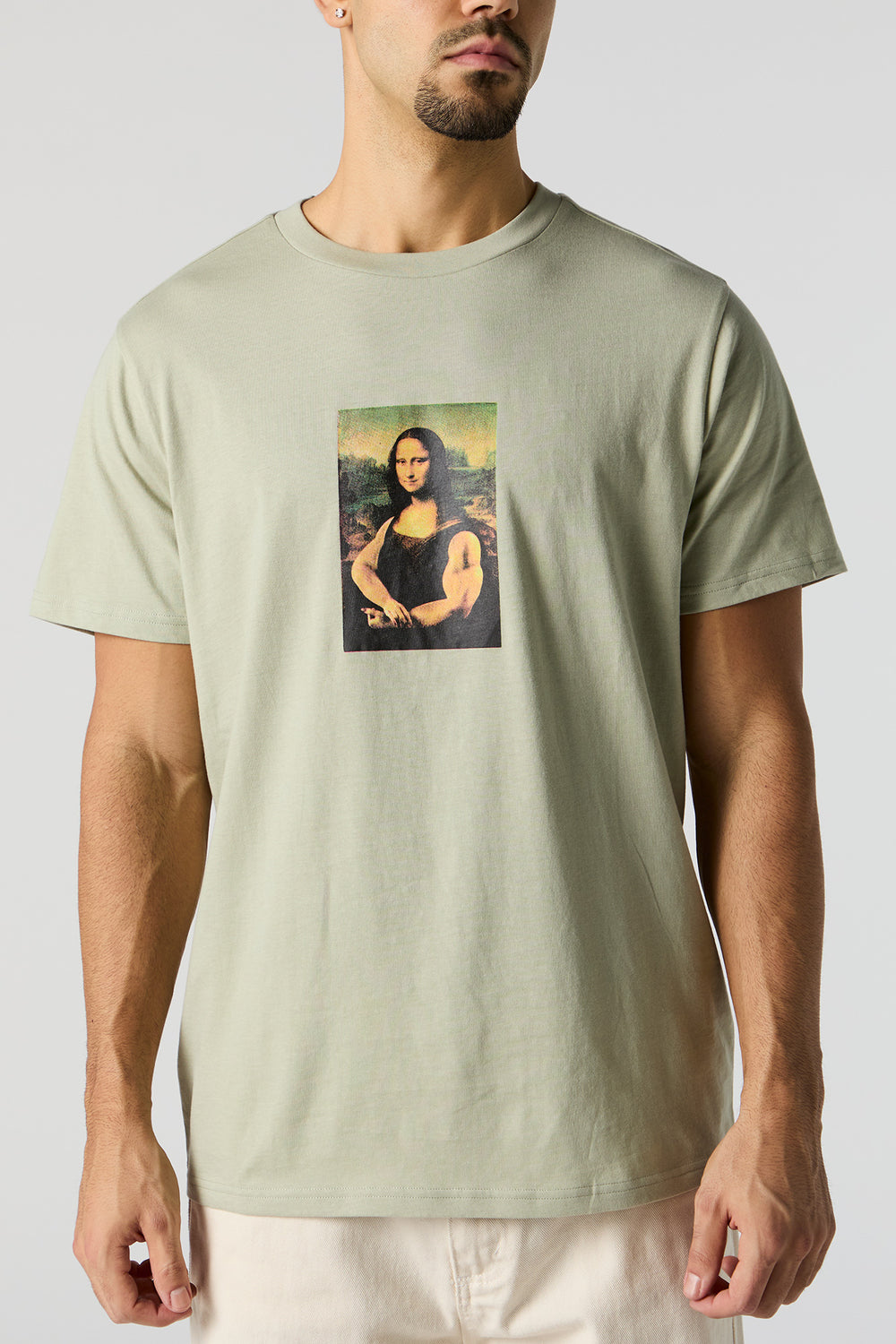 Ripped Mona Lisa Graphic T-Shirt Ripped Mona Lisa Graphic T-Shirt 1