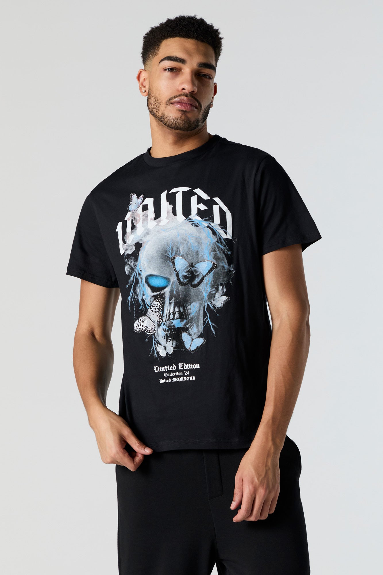 Butterfly Skull Graphic T-Shirt