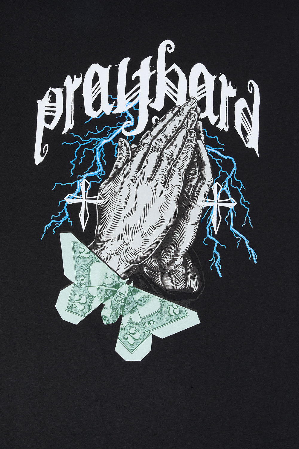 Pray Hard Graphic T-Shirt Pray Hard Graphic T-Shirt 1