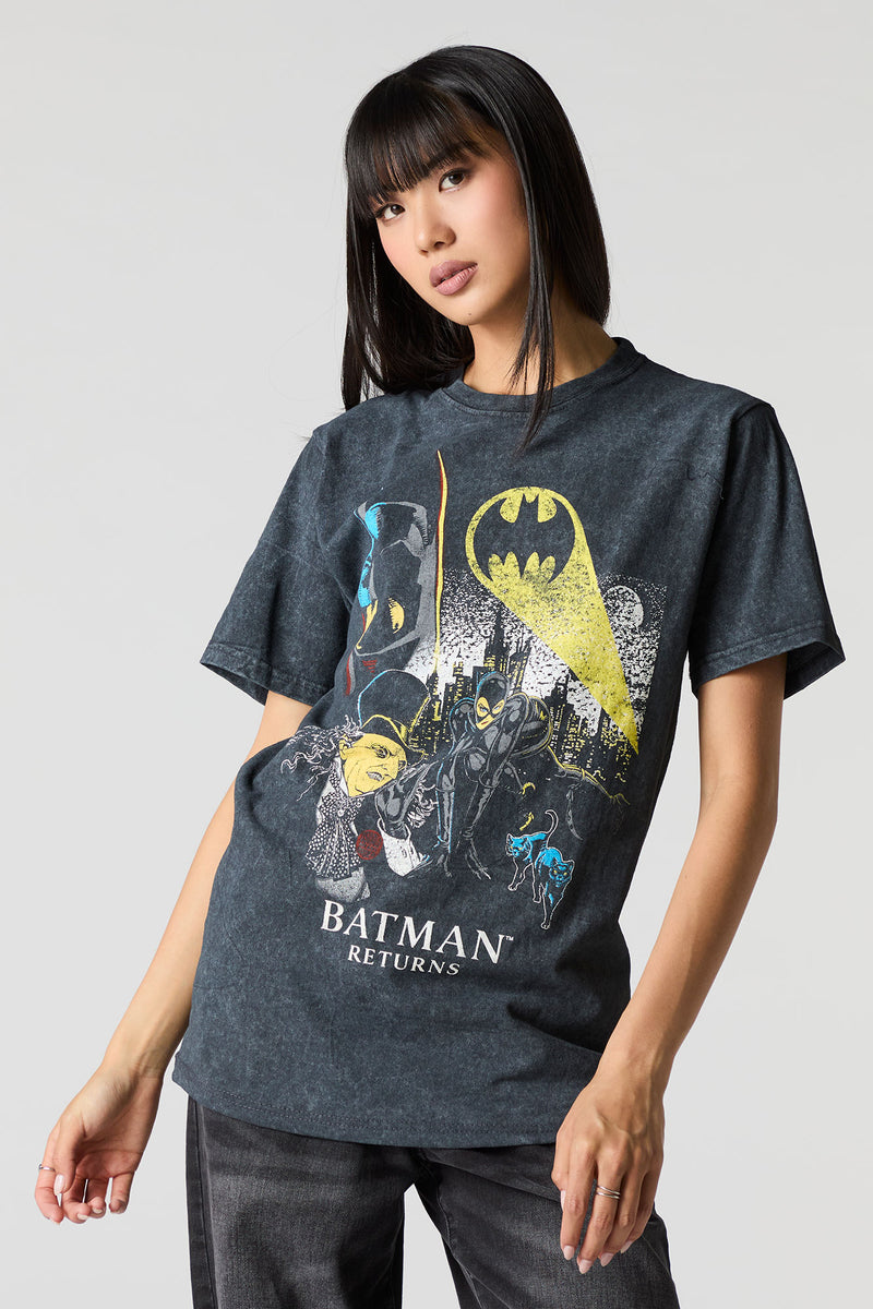 Batman Returns Unisex Graphic Washed T-Shirt