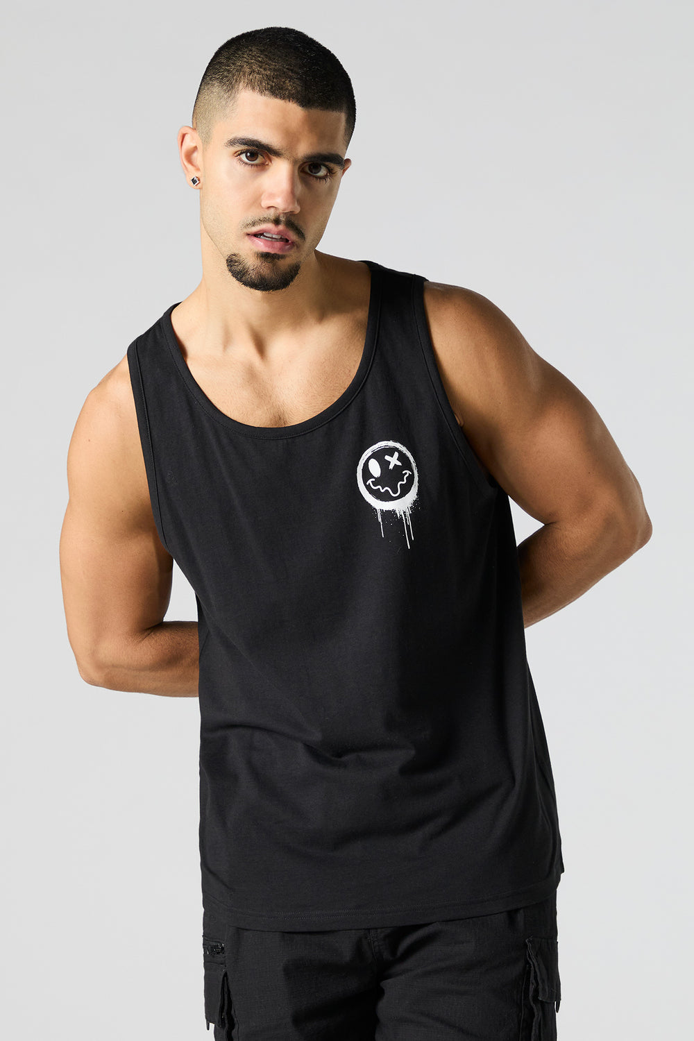 Dripping Smiley Graphic Tank Dripping Smiley Graphic Tank 1
