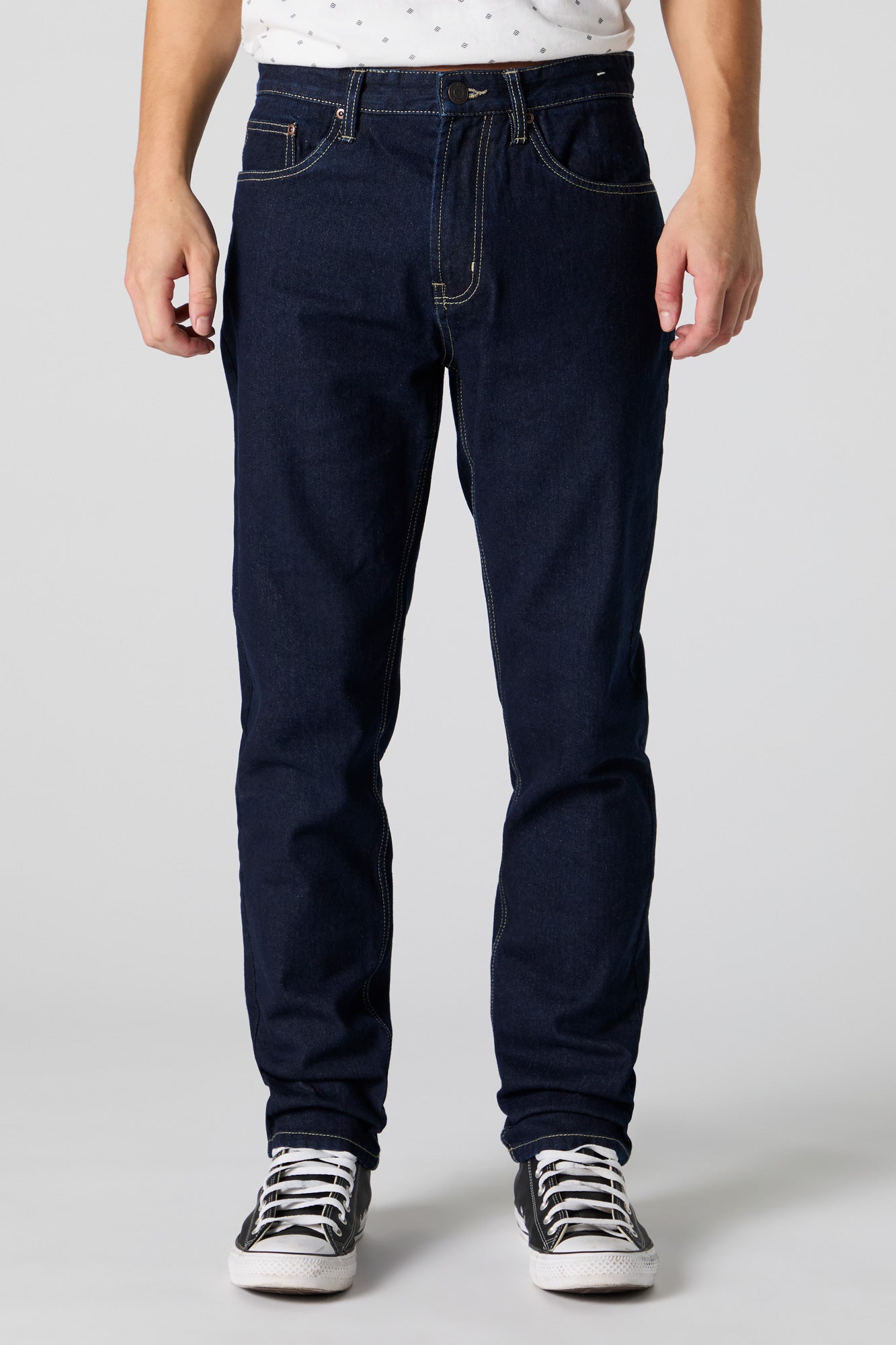 Dark Wash Rigid Straight Leg Jean