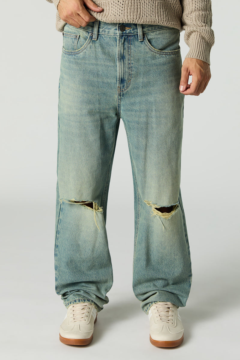 Distressed Rigid Baggy Jean