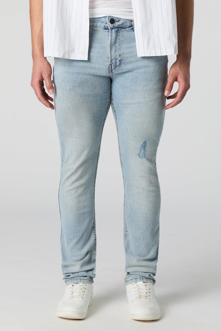 Light Wash Lightly Distressed Skinny Jean