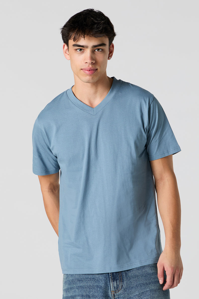 Solid V-Neck T-Shirt