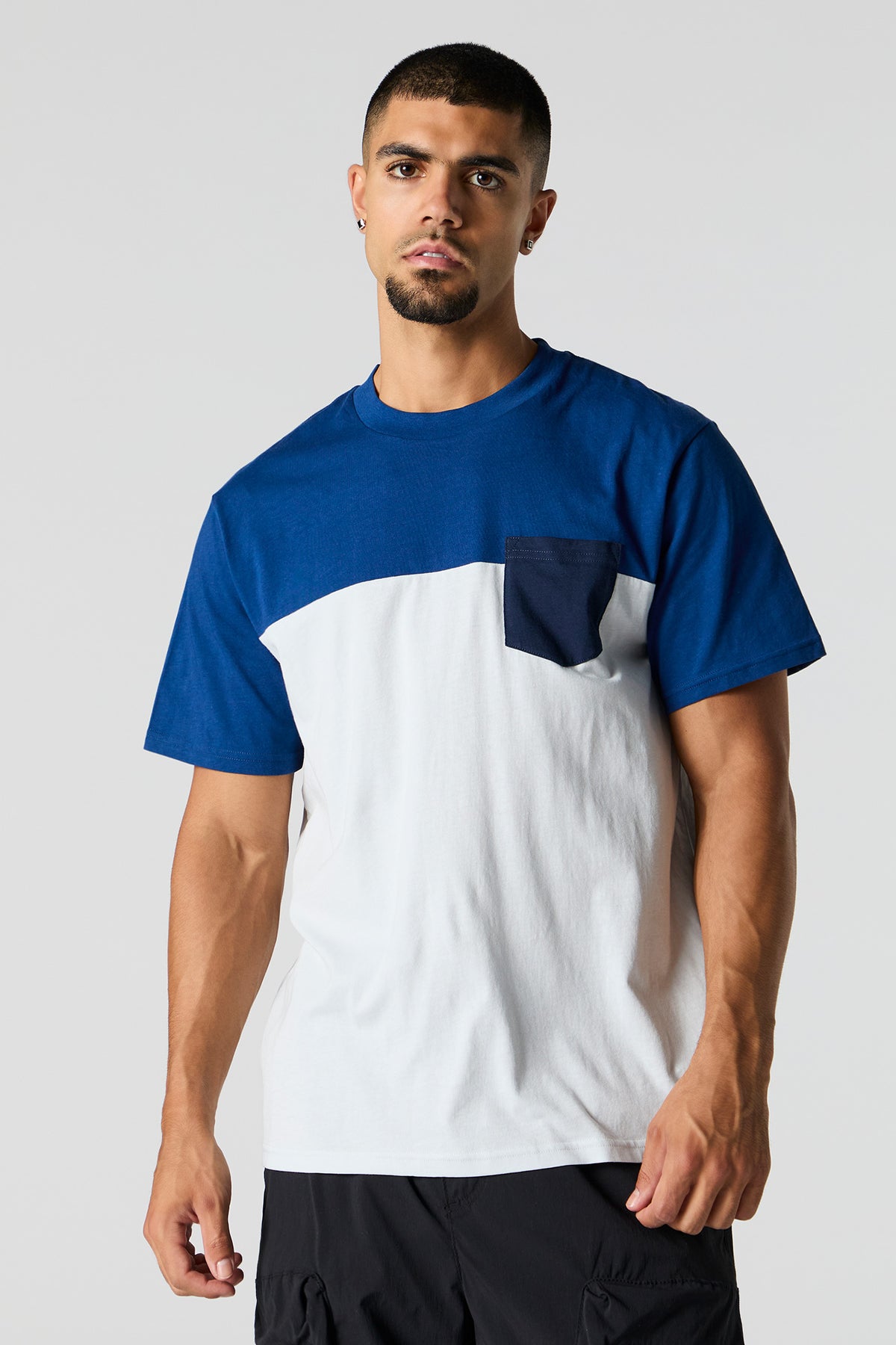 Colourblock Chest Pocket T-Shirt