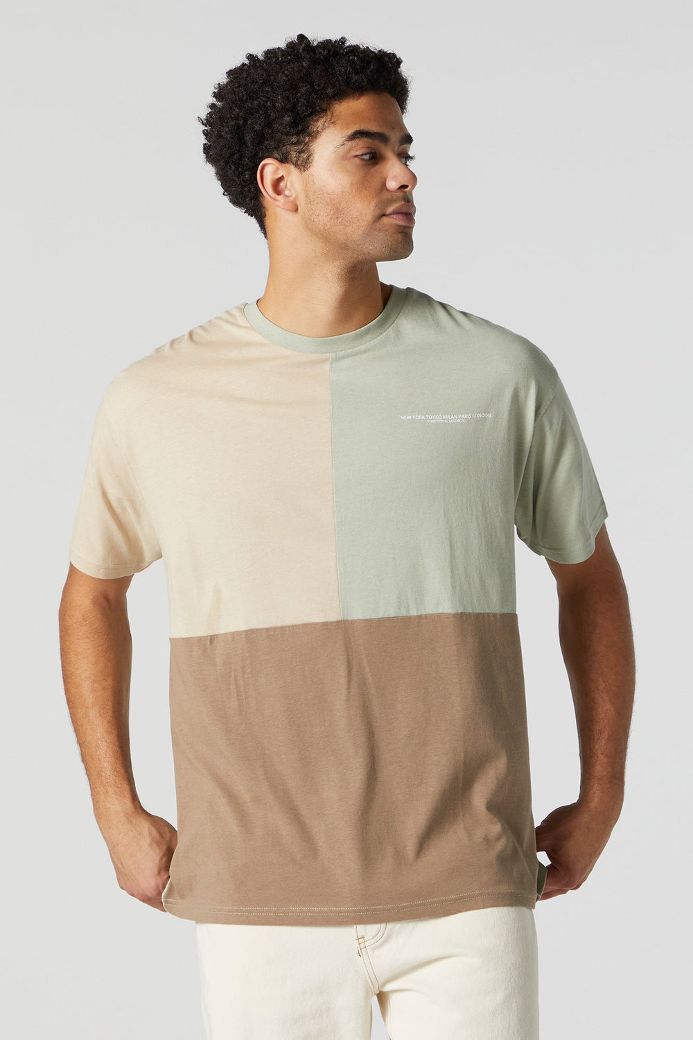 Aesthetic Functional Graphic Colourblock T-Shirt Aesthetic Functional Graphic Colourblock T-Shirt 2