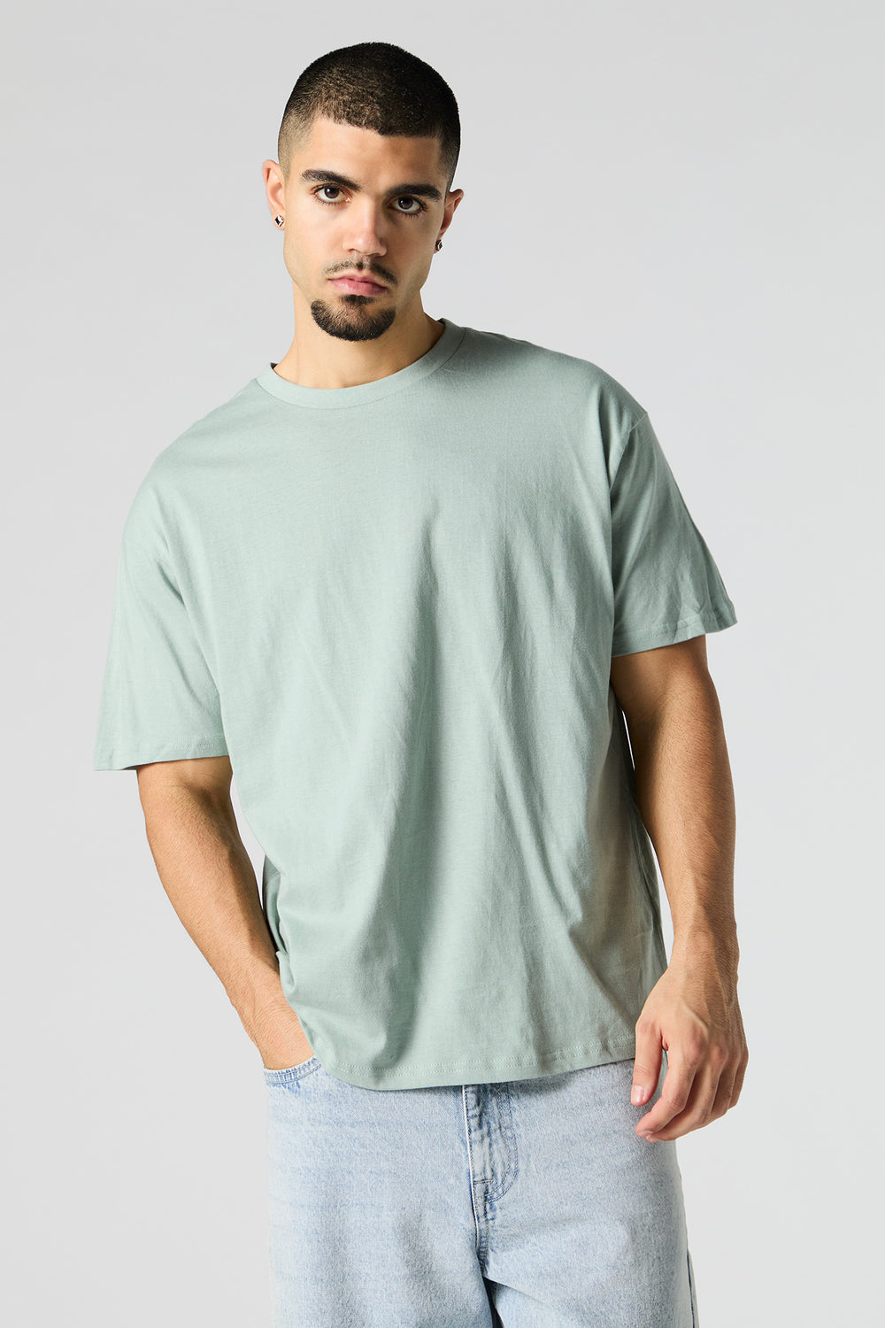 Solid Relaxed Crewneck T-Shirt Solid Relaxed Crewneck T-Shirt 1