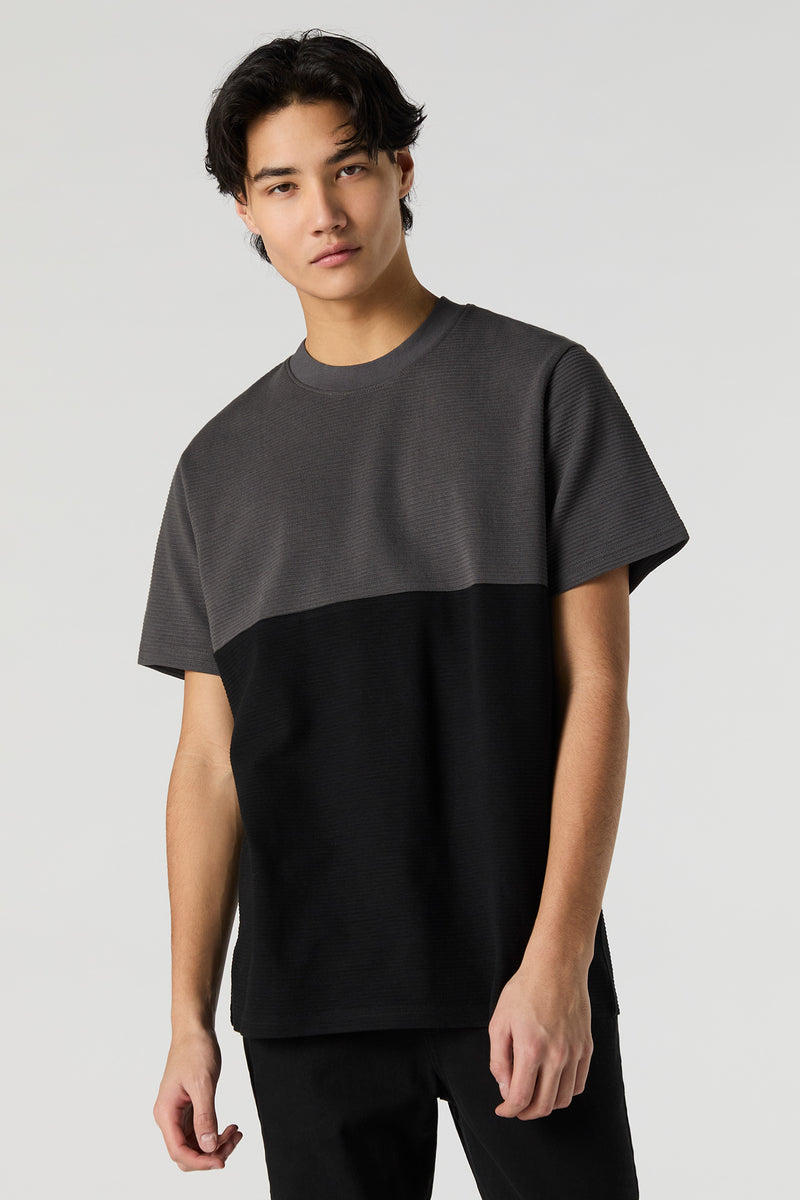 Ribbed Colourblock T-Shirt